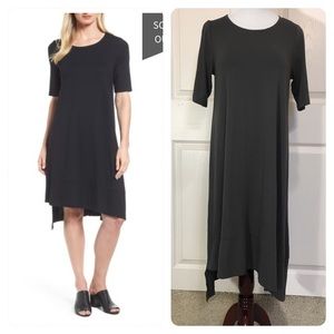 NWT! Eileen Fisher Jersey Asymmetric A-Line Dress